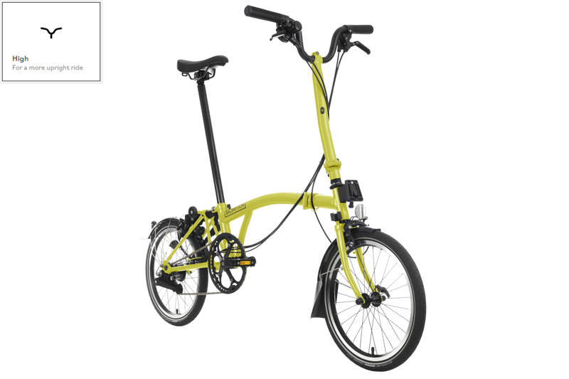 Brompton C Line Explore Folding Bike 2024 in Yuzu Lime-8